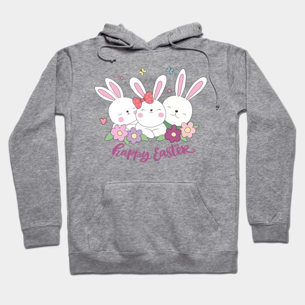 Easter Bunnies Hoodie by valentinahramov